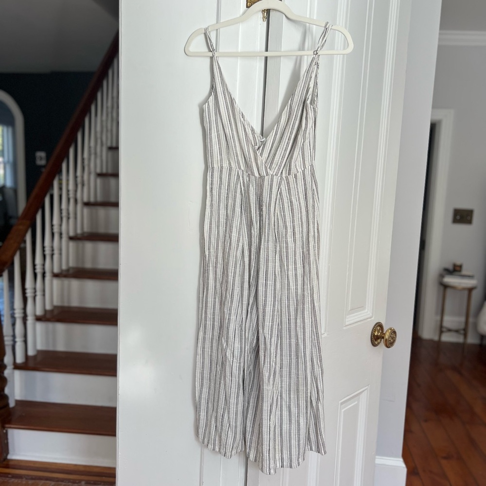 Striped Sleeveless Jumpsuit